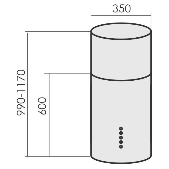 Вытяжка MBS Amaranth 135 island black - фото 2