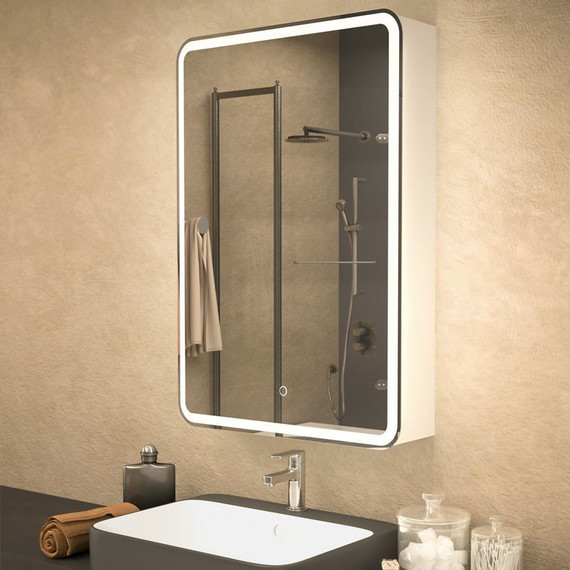 Зеркало-шкаф Azario Adriana 1Л Led 60 см - фото, картинка 3 Зеркало-шкаф Azario Adriana 1Л Led 60 см - фото 3