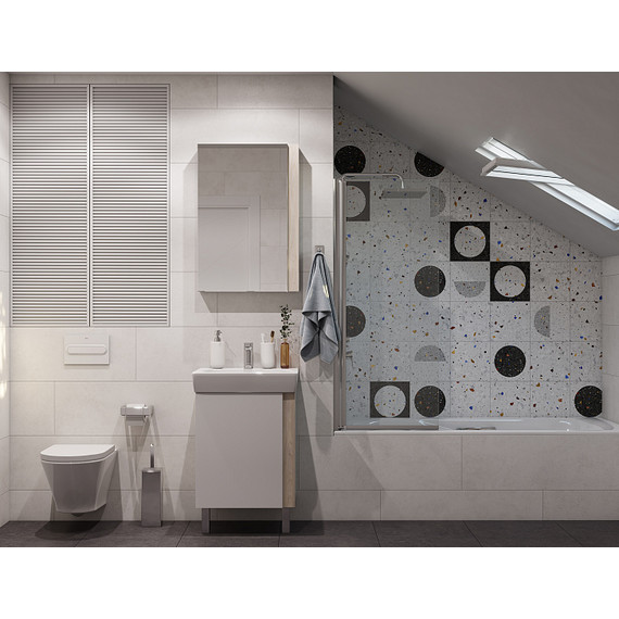 Зеркало-шкаф Акватон Кантри 55 см 1A257702AHB20, белый глянцевый/дуб верона - фото, картинка 7 Зеркало-шкаф Акватон Кантри 55 см 1A257702AHB20, белый глянцевый/дуб верона - фото 7