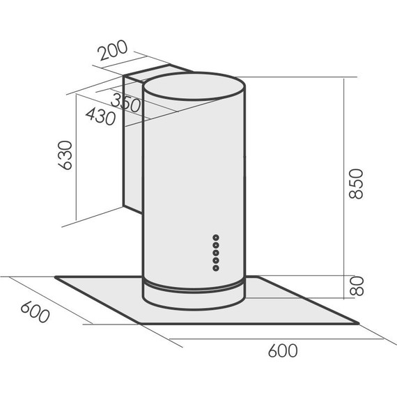 Вытяжка MBS Lilia 160 glass (прозрачное стекло) - фото 2