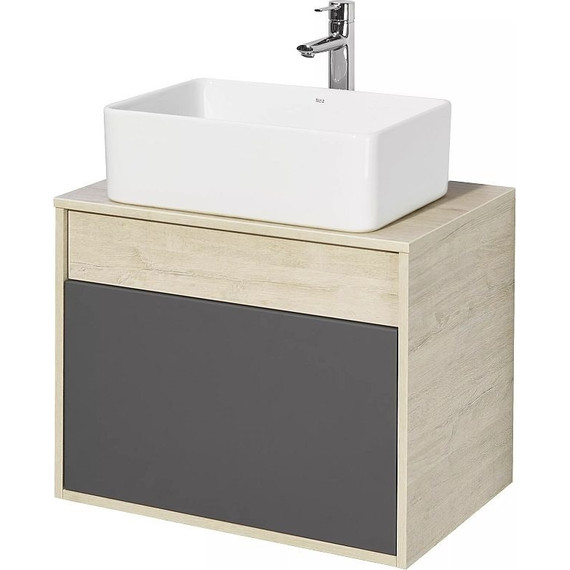 Тумба подвесная со столешницей Акватон Лофт Урбан 65 см 1A254001LQX60, дуб орегон/серый графит - фото 5