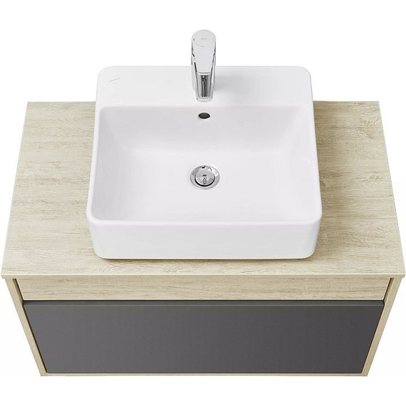 Тумба подвесная со столешницей Акватон Лофт Урбан 80 см 1A247601LQX60, дуб орегон/серый графит - фото 7