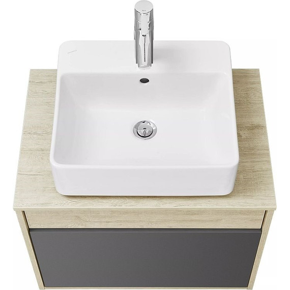 Тумба подвесная со столешницей Акватон Лофт Урбан 65 см 1A254001LQX60, дуб орегон/серый графит - фото 7