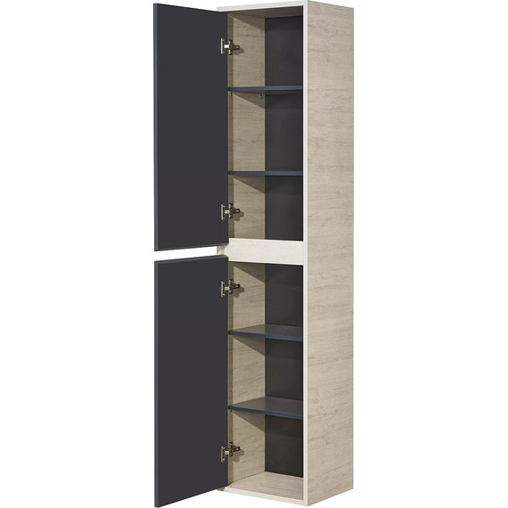 Пенал подвесной Акватон Урбан 37 см 1A248103LQX60, дуб орегон/серый графит - фото, картинка 4 Пенал подвесной Акватон Урбан 37 см 1A248103LQX60, дуб орегон/серый графит - фото 4