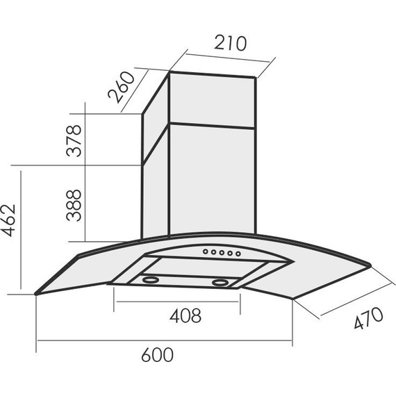 Вытяжка MBS Ruta 160 glass (прозрачное стекло) - фото 2