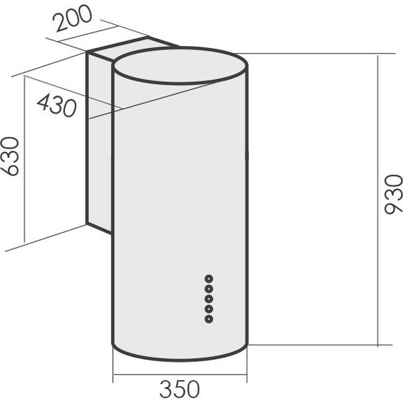 Вытяжка MBS Stevia 135 white - фото 2