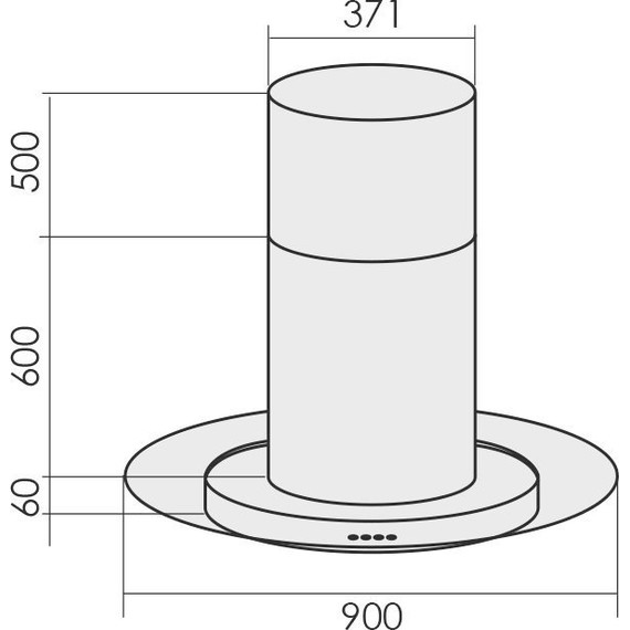 Вытяжка MBS Zebrina 190 island glass (тонированное стекло) - фото 2
