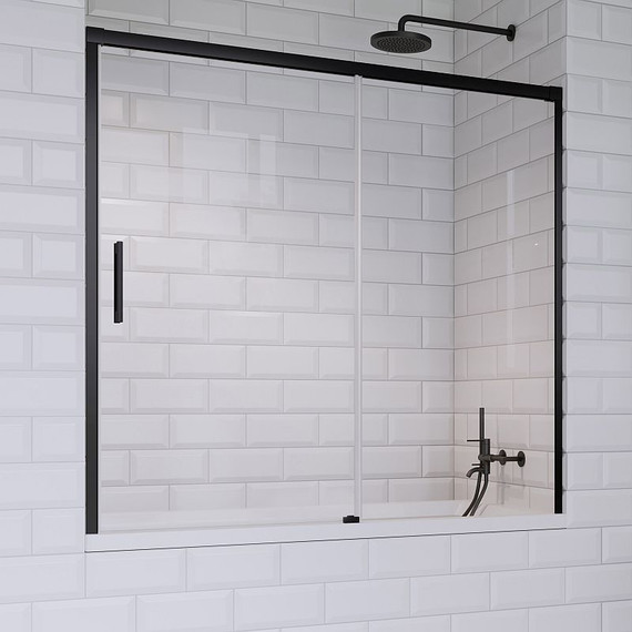 Шторка для ванны Radaway Idea Black PN DWJ 140 см 10003140-54-01R, черный/прозрачное - фото 