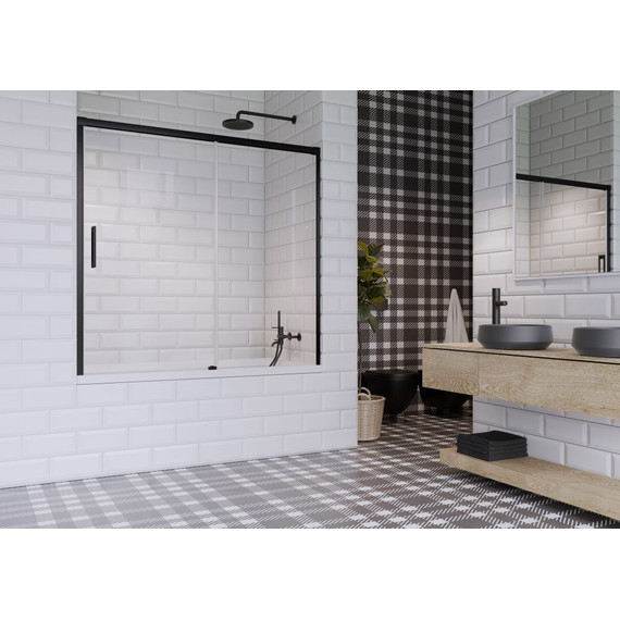 Шторка для ванны Radaway Idea Black PN DWJ 160 см 10003160-54-01R, черный/прозрачное - фото 2