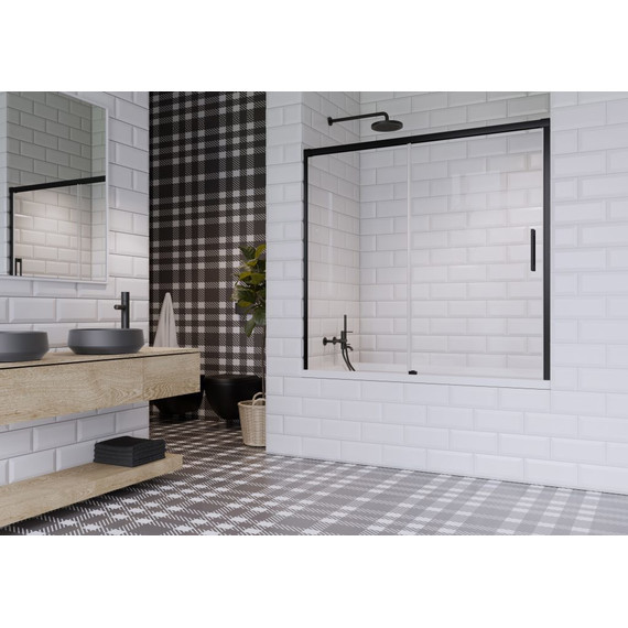 Шторка для ванны Radaway Idea Black PN DWJ 160 см 10003160-54-01L, черный/прозрачное - фото 2