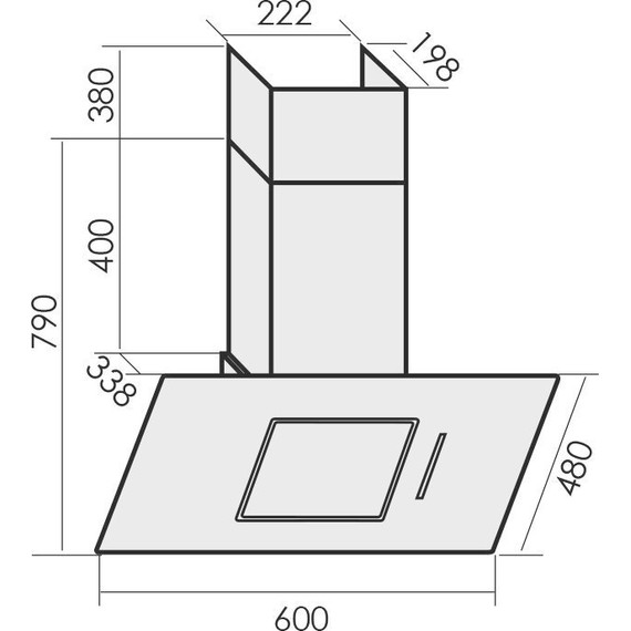 Вытяжка MBS Camellia 160 white (белое стекло) - фото 2