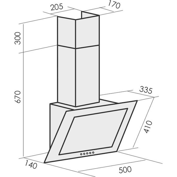 Вытяжка MBS Galtonia 150 glass Ivory (слоновая кость стекло) - фото 2
