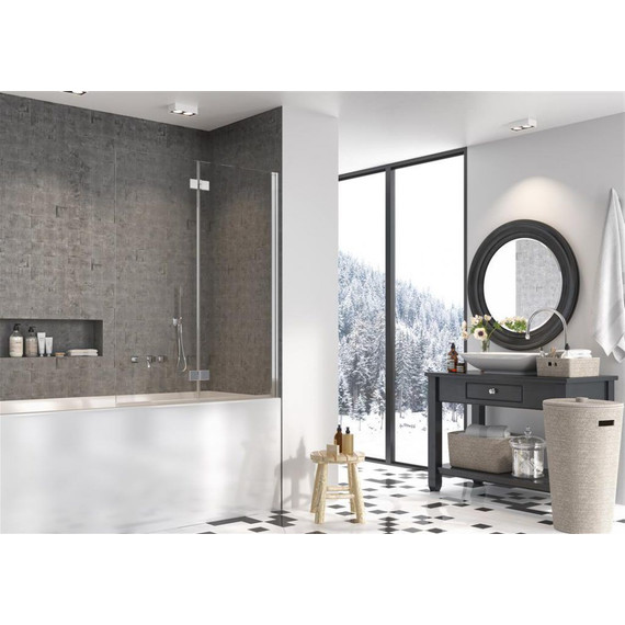 Шторка для ванны Radaway Nes 8 PND I 100 см 10060100-01-01R (стекло 8 мм), хром/прозрачное - фото 2