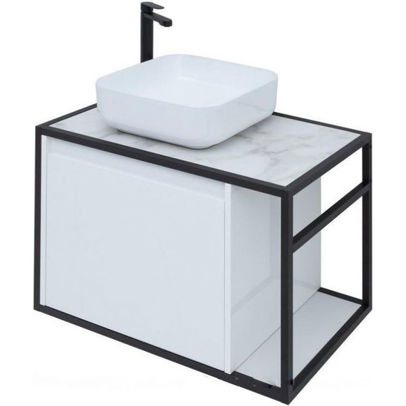 Тумба подвесная со столешницей Aquanet Nova Lite Loft 75 см 261650, белый L - фото 4