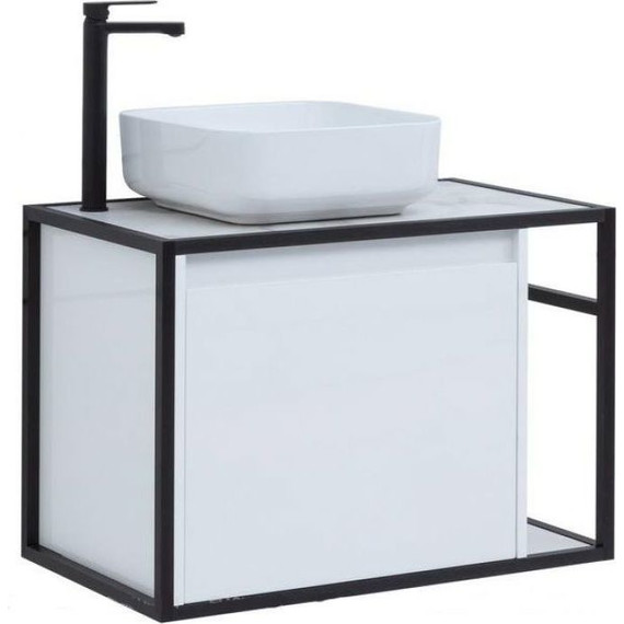 Тумба подвесная со столешницей Aquanet Nova Lite Loft 75 см 261650, белый L - фото 9