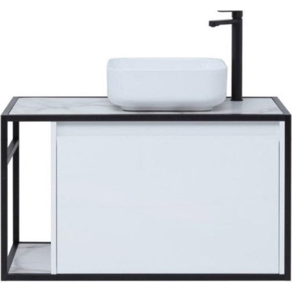 Тумба подвесная со столешницей Aquanet Nova Lite Loft 90 см 261651, белый R - фото 5