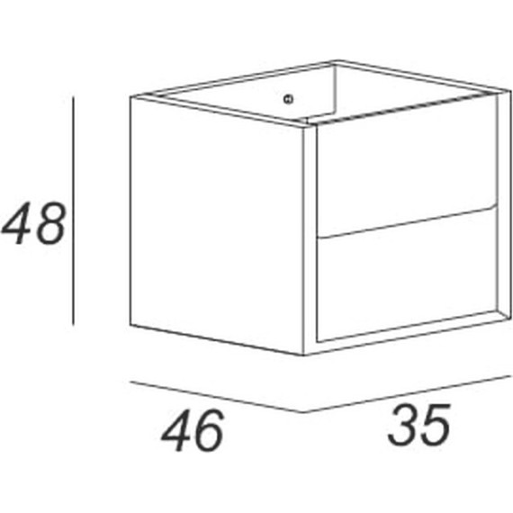 Модуль подвесной Cezares Bellagio 35 см 54719, белый/Rovere Tabacco - фото 5