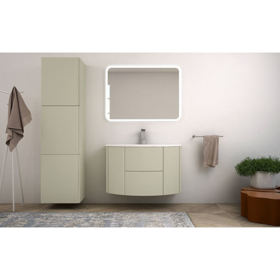 Тумба подвесная с раковиной Cezares Eden 90 см 55071, Grigio natura - фото 2