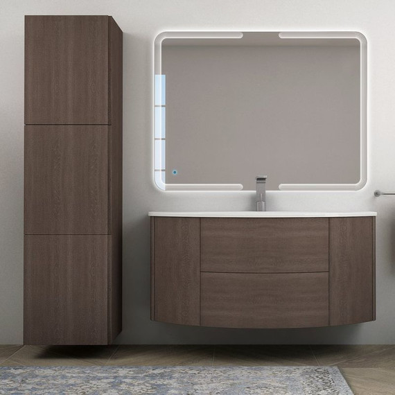 Тумба подвесная с раковиной Cezares Eden 120 см 54408, Rovere scuro - фото 2