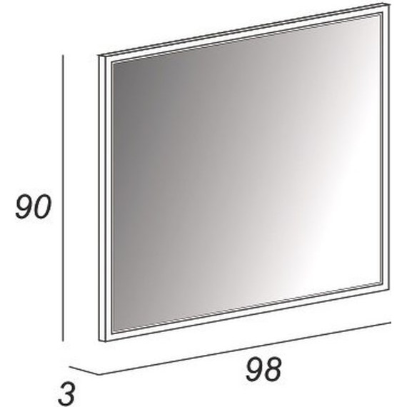 Зеркало Cezares Tiffany Led 98 см 45046, Bianco opaco - фото 5