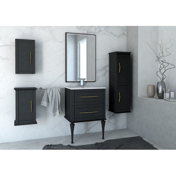 Шкаф подвесной Cezares Tiffany 30 см 54958, Nero grafite - фото 2