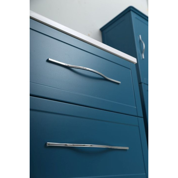 Тумба подвесная с раковиной Cezares Tiffany 75 см 54950, Blu Petrolio - фото 7