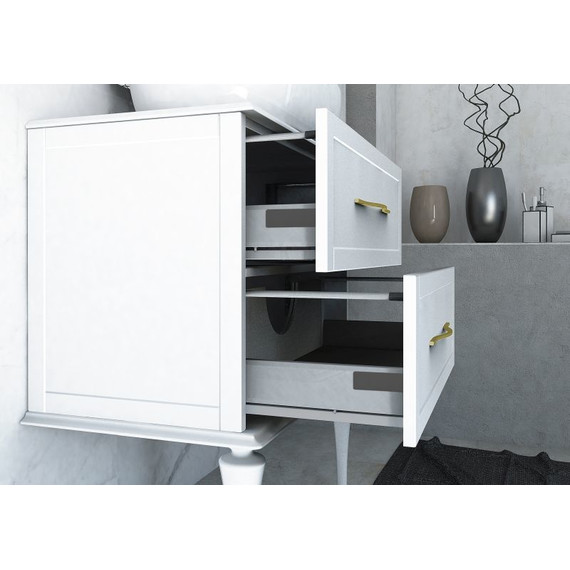 Тумба подвесная с раковиной Cezares Tiffany 75 см 54948, Bianco opaco - фото 4