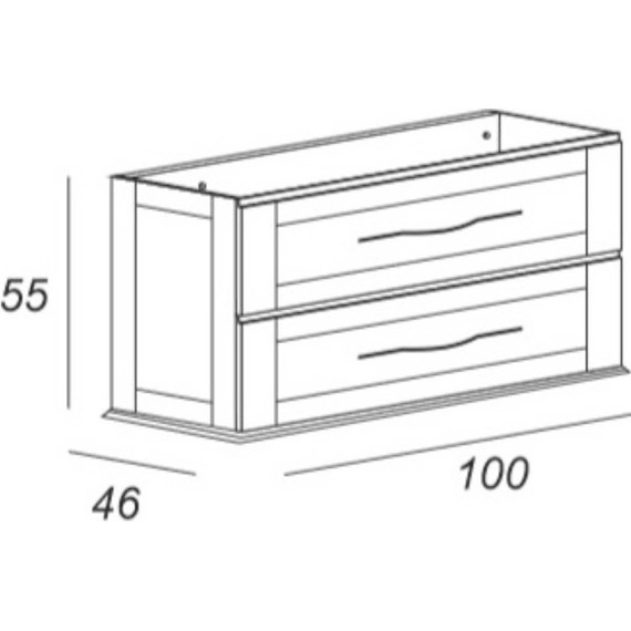 Тумба подвесная с раковиной Cezares Tiffany 100 см 54953, Blu Petrolio - фото 6