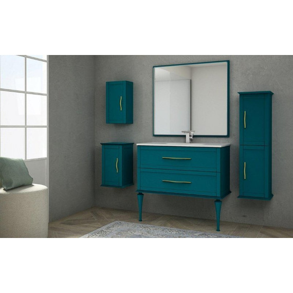 Тумба подвесная с раковиной Cezares Tiffany 100 см 54953, Blu Petrolio - фото 3