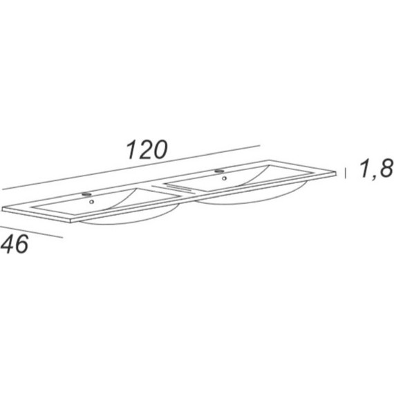 Тумба подвесная с раковиной Cezares Tiffany 120 см 54955, Nero grafite - фото 6