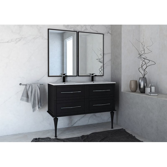 Тумба подвесная с раковиной Cezares Tiffany 120 см 54955, Nero grafite - фото 3