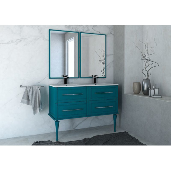 Тумба подвесная с раковиной Cezares Tiffany 120 см 54956, Blu Petrolio - фото 5