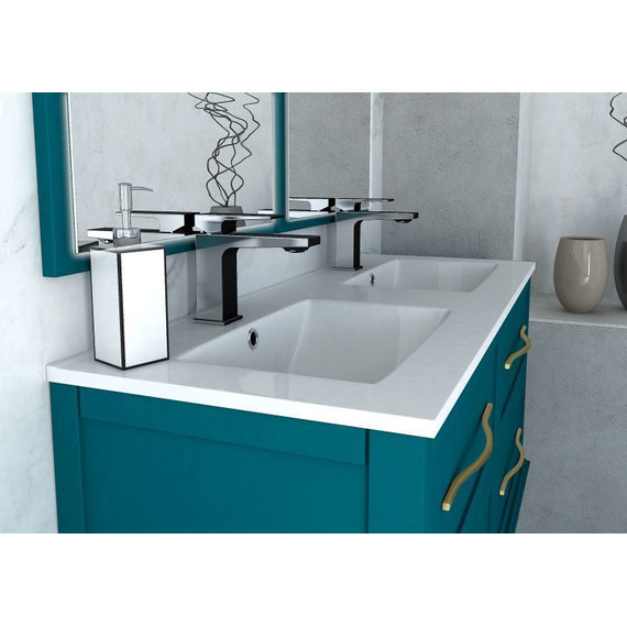 Тумба подвесная с раковиной Cezares Tiffany 120 см 54956, Blu Petrolio - фото 3