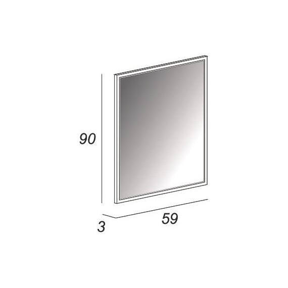 Зеркало Cezares Tiffany Led 59 см 45041, Nero grafite - фото 6