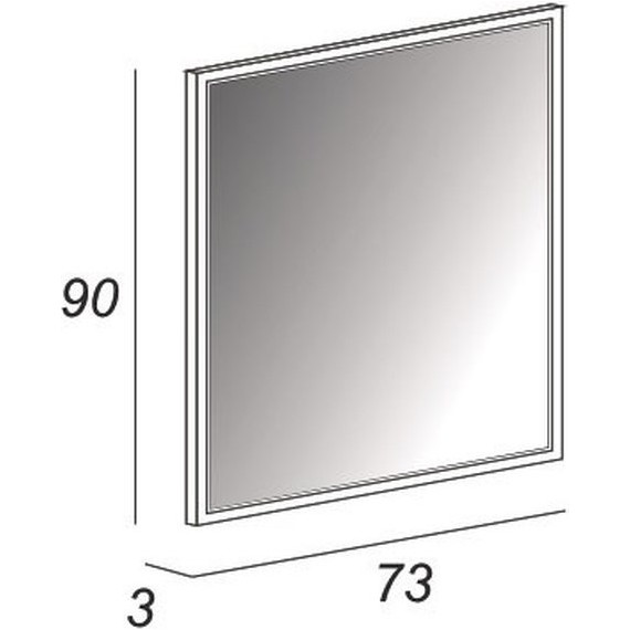 Зеркало Cezares Tiffany Led 73 см 45044, Nero grafite - фото 5