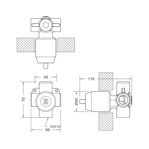 Скрытая часть для смесителя Bravat D999BW-ENG - фото 2