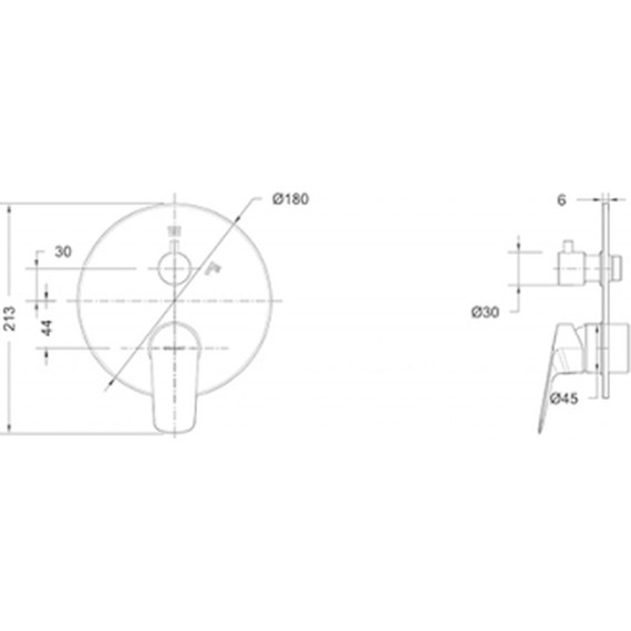 Смеситель для ванны Bravat Rhein PB8429564CP-2-ENG, Цвет производителя: хром - фото 2