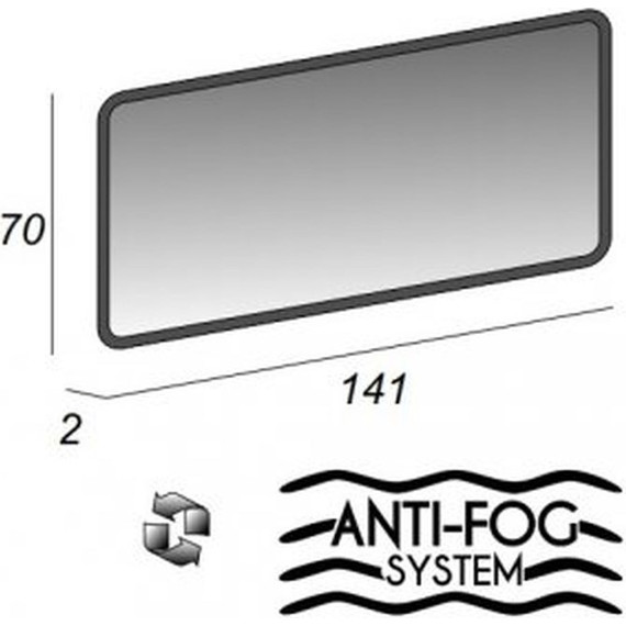 Зеркало Cezares Led 141 см 44994 - фото 4