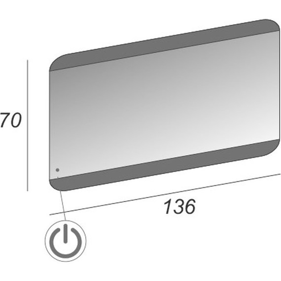 Зеркало Cezares Led 136 см 45006 - фото 4