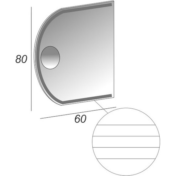 Зеркало Cezares Led 60 см 45029 - фото 5