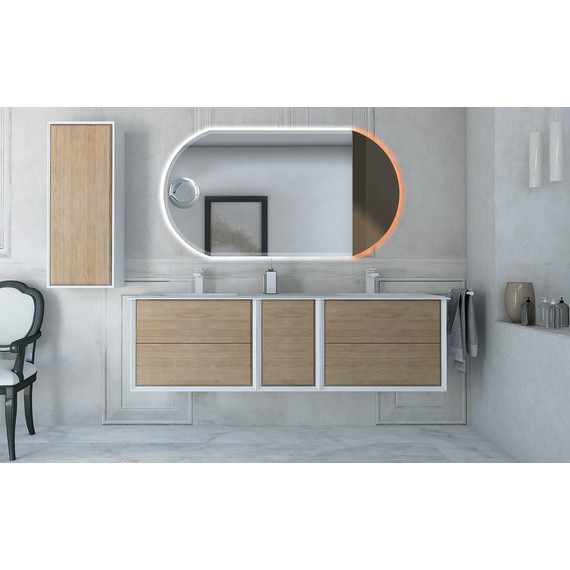 Зеркало Cezares Led RGB 30 см 45031, бронза - фото 2