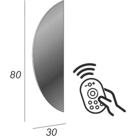 Зеркало Cezares Led RGB 30 см 45031, бронза - фото 5
