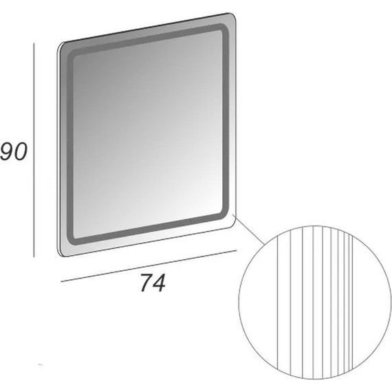 Зеркало Cezares Led 74 см 54355 - фото, картинка 3 Зеркало Cezares Led 74 см 54355 - фото 3