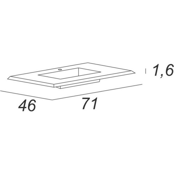 Тумба подвесная с раковиной Cezares Bellagio 70 см 54714, Bianco Opaco - фото 8