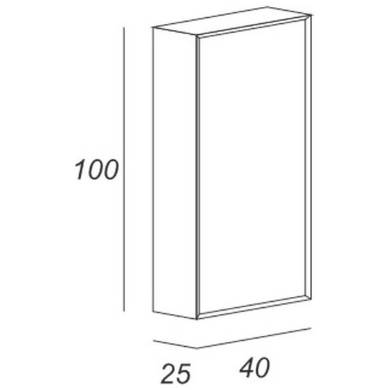 Шкаф подвесной Cezares Bellagio 40 см 54722, белый/Rovere tabacco - фото 8