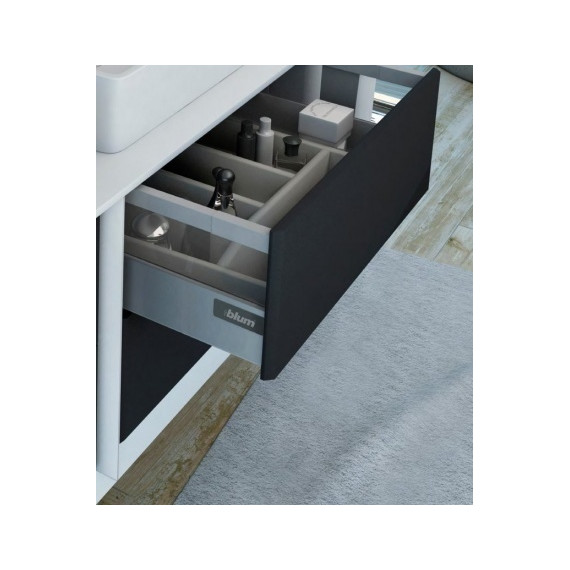 Тумба подвесная с раковиной Cezares Bellagio 70 см 54715, белый/Grafite - фото 6