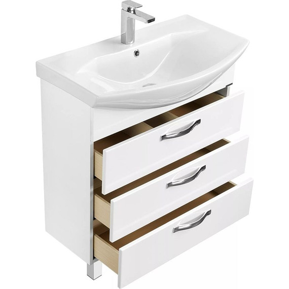 Тумба напольная с раковиной Акватон Ария 65Н см 1A1234K0AA010, белый - фото 4