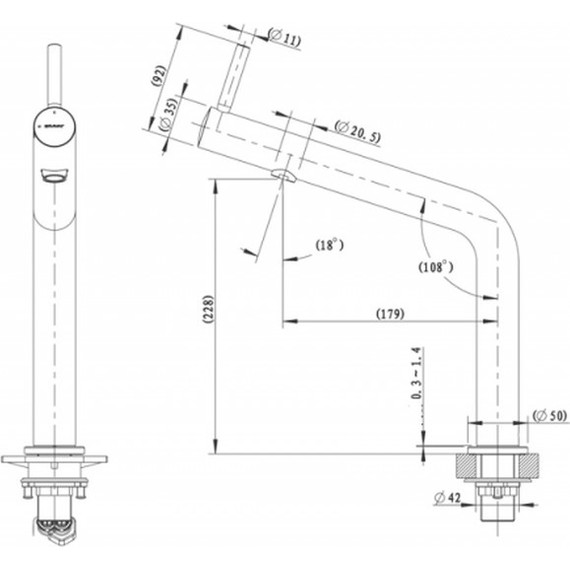 Смеситель для раковины Bravat Ozen F7354388CP-ENG - фото 2