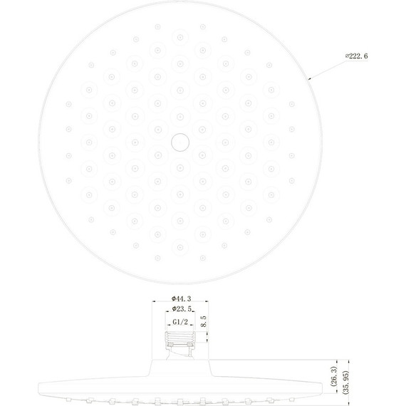 Верхний душ Bravat P70253BW-ENG, черный - фото 3