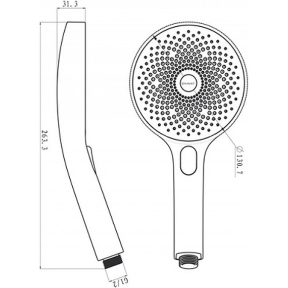 Ручной душ Bravat P70301BW-ENG, черный матовый - фото, картинка 7 Ручной душ Bravat P70301BW-ENG, черный матовый - фото 7